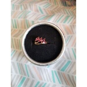 Gold Plated Pink Sapphire Ring